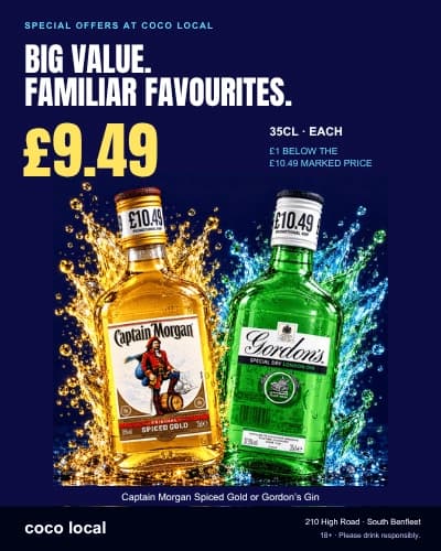 Familiar favourites: £9.49 each · 35cl